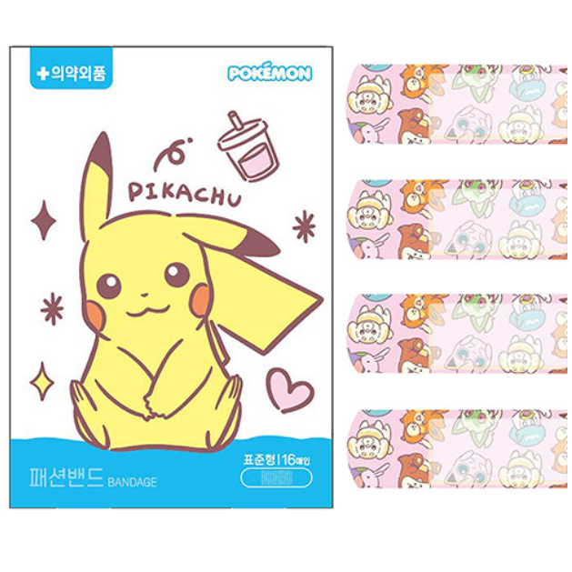 [POKEMON] Băng nhân vật Pokémon Pikachu Tiêu chuẩn / Các loại hỗn hợp 16 chiếc