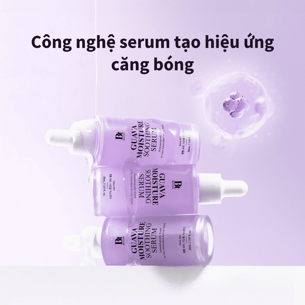 [Benton Official] Tinh Chất Guava Moisture Soothing Serum – Cấp ẩm, làm dịu, làm sáng da, hỗ trợ phục hồi hàng rào bảo vệ da, kết cấu mỏng nhẹ không bết dính, phù hợp da nhạy cảm và da dễ nổi mụn