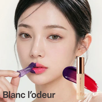 BLANC L'ODEUR Magic Change Son Xăm Môi Peel Off 5.5g Hồng Đỏ Hai Tông Lên Màu Rõ Cọ Bản Rộng