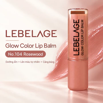 Son Dưỡng Môi LEBELAGE Glow Color Lip Balm No.104 Rosewood 3.6g Hàn Quốc Son Dưỡng Ẩm Giúp Môi Mềm Mịn Lên Màu Tự Nhiên Hỗ Trợ Phục Hồi Môi Khô Nứt Làm Dịu Môi Nhạy Cảm Che Phủ Vân Môi Giữ Môi Căng Bó