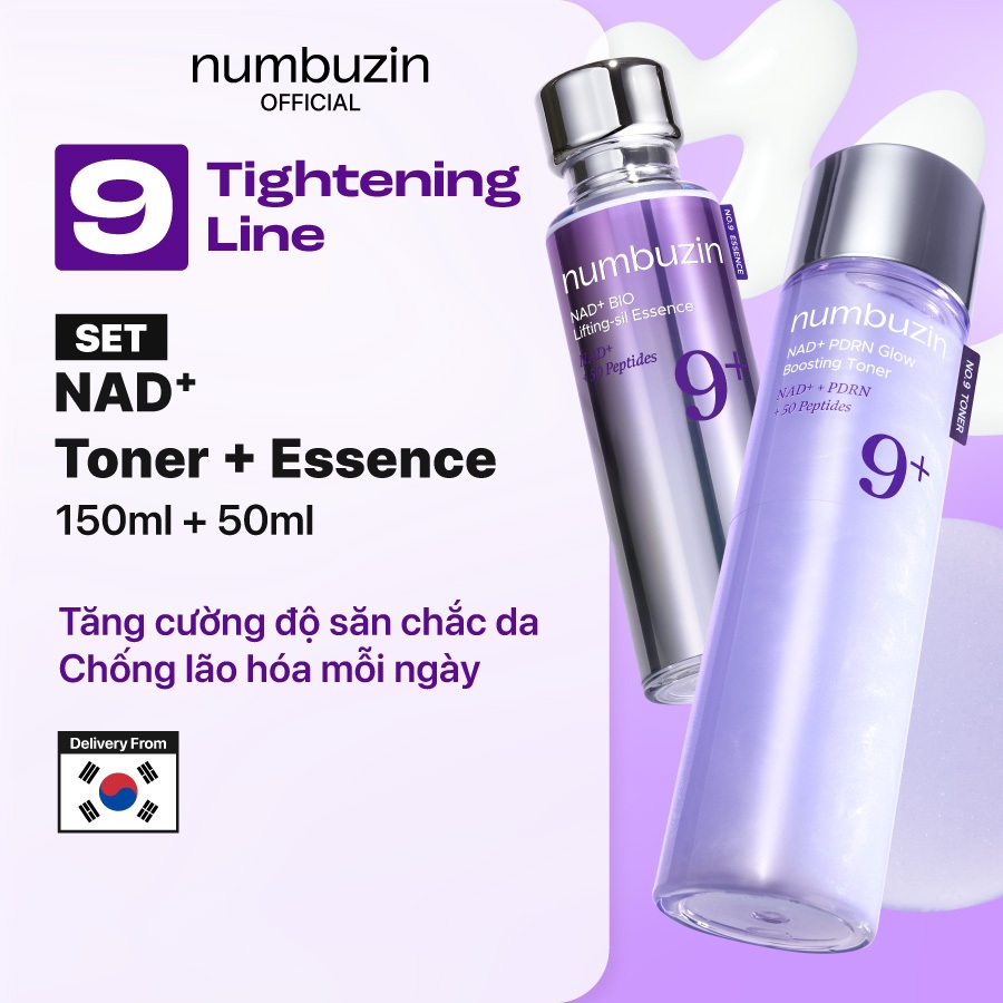 [Numbuzin Official] (SET) Toner Căng Bóng(150ml) và Tinh chất ngừa lão hóa (50ml) NAD+ số 9 | BigBuy360 - bigbuy360.vn