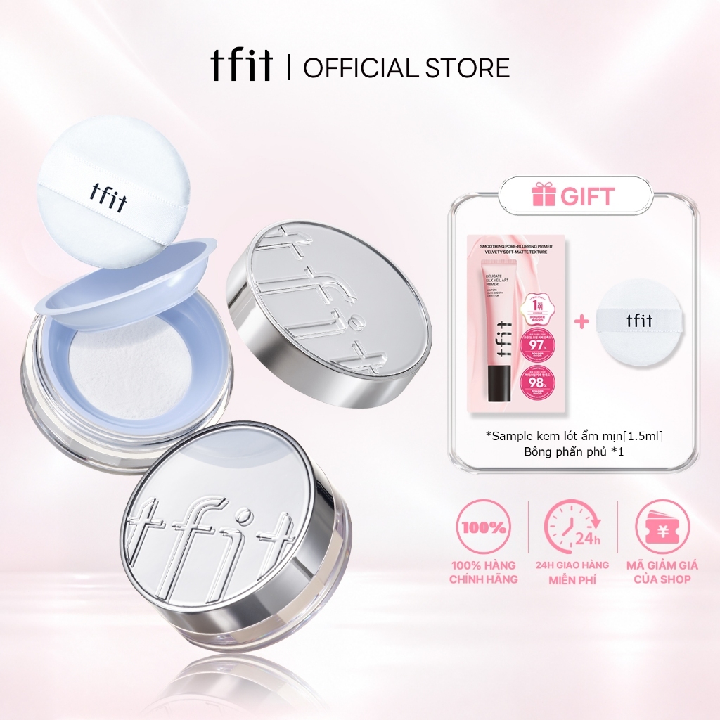 [TFIT Official] Phấn Phủ Cho Da Khô Kiềm Dầu 24h Dưỡng Ẩm Translucent Set Essential Powder 5g