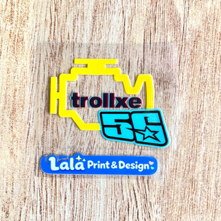 Tem UV DTF chữ nổi Trollxe Dán trang trí Xe Máy, trang trí xe hơi, Dán Nón bảo hiểm Chống Nước, bền màu