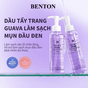 Dầu Tẩy Trang Guava Pore Cleansing Oil – Kết cấu mỏng nhẹ, không nhờn rít, giúp làm sạch sâu lớp trang điểm, bã nhờn, mụn đầu đen và mụn đầu trắng, phù hợp da nhạy cảm và da dễ nổi mụn