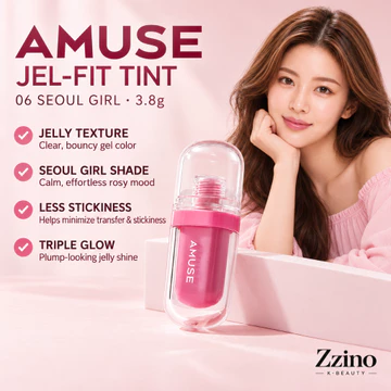 [AMUSE] Son Tint Jel-Fit Hàn Quốc 3.8g - Thạch, Sơn bóng