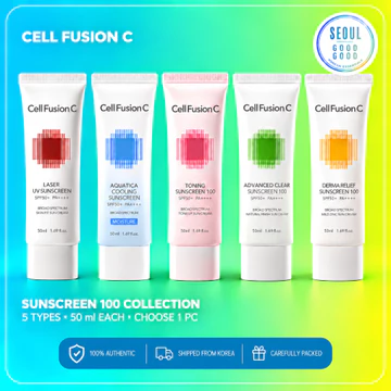 [Cell Fusion C] Kem chống nắng 100 Collection- Kem chống nắng mới / Kem chống nắng làm mát Aquatica / Kem chống nắng săn chắc điểm tối / Kem chống nắng trong suốt nâng cao / Kem chống nắng giảm đau da