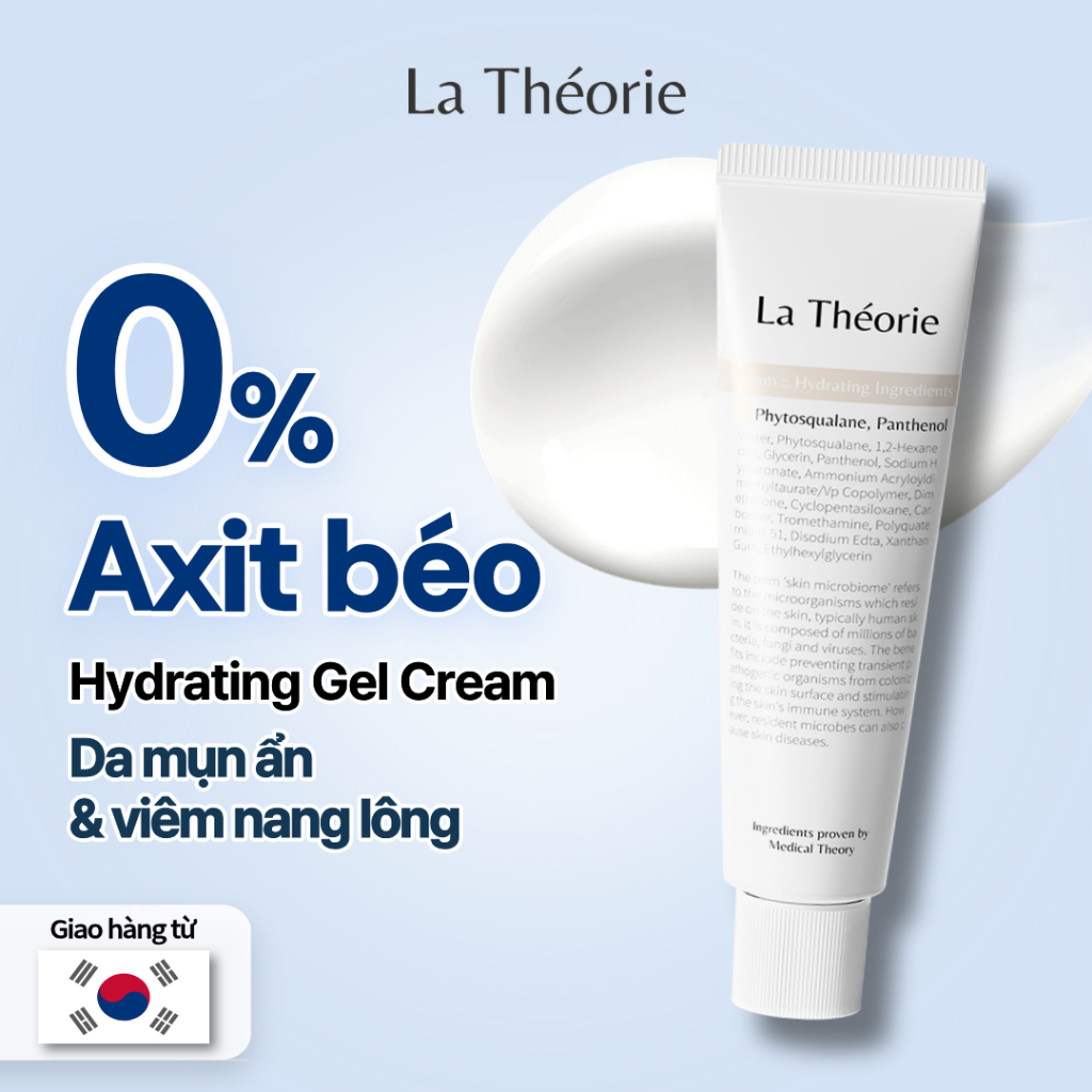 Kem Dưỡng Ẩm La Théorie Hydrating Gel Cream 60ml | Cho Da Mụn, Viêm Nang Lông & Da Nhạy Cảm