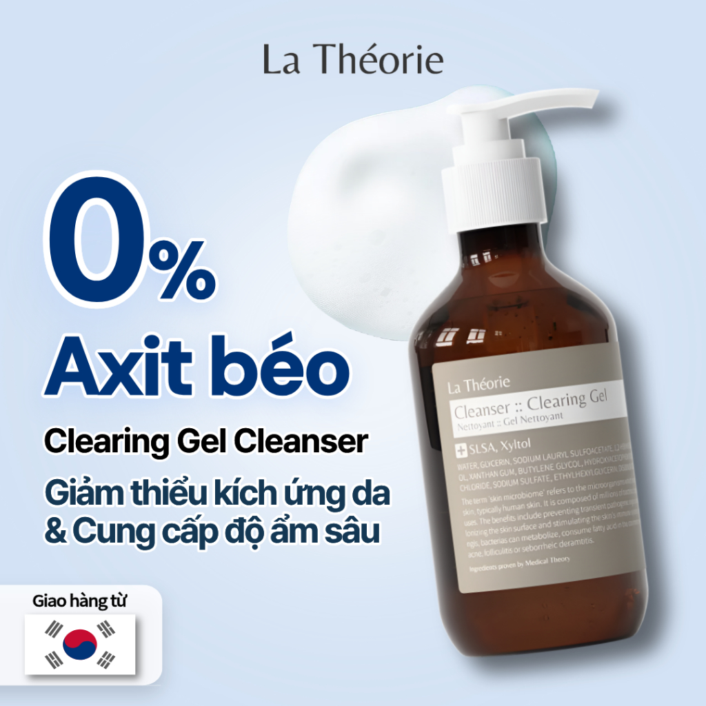 Gel Rửa Mặt La Théorie Clearing Gel 210ml | Làm Sạch Dịu Nhẹ & Phục Hồi Hàng Rào Da