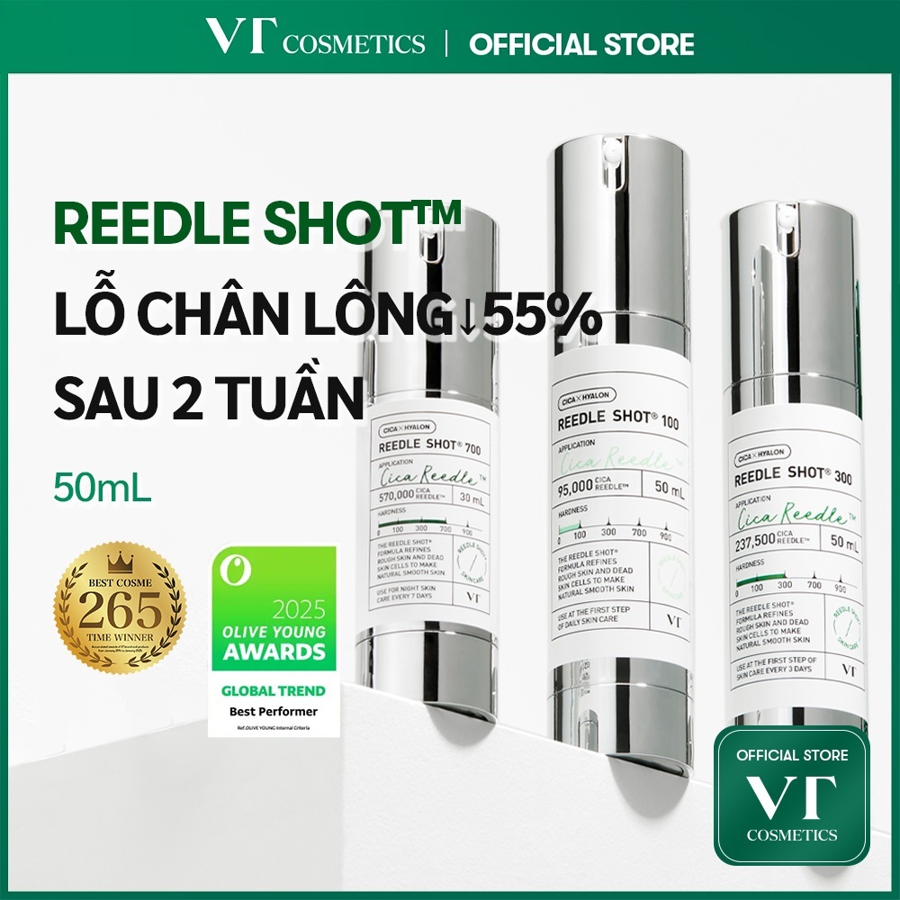 [KOL-VT] Tinh Chất Vi Kim Reedle Shot 100 / 300 / 700 – Serum Tái Tạo Da, Phục Hồi, Căng Bóng, Chiết Xuất Rau Má (Centella) [Flagship Chính Hãng]