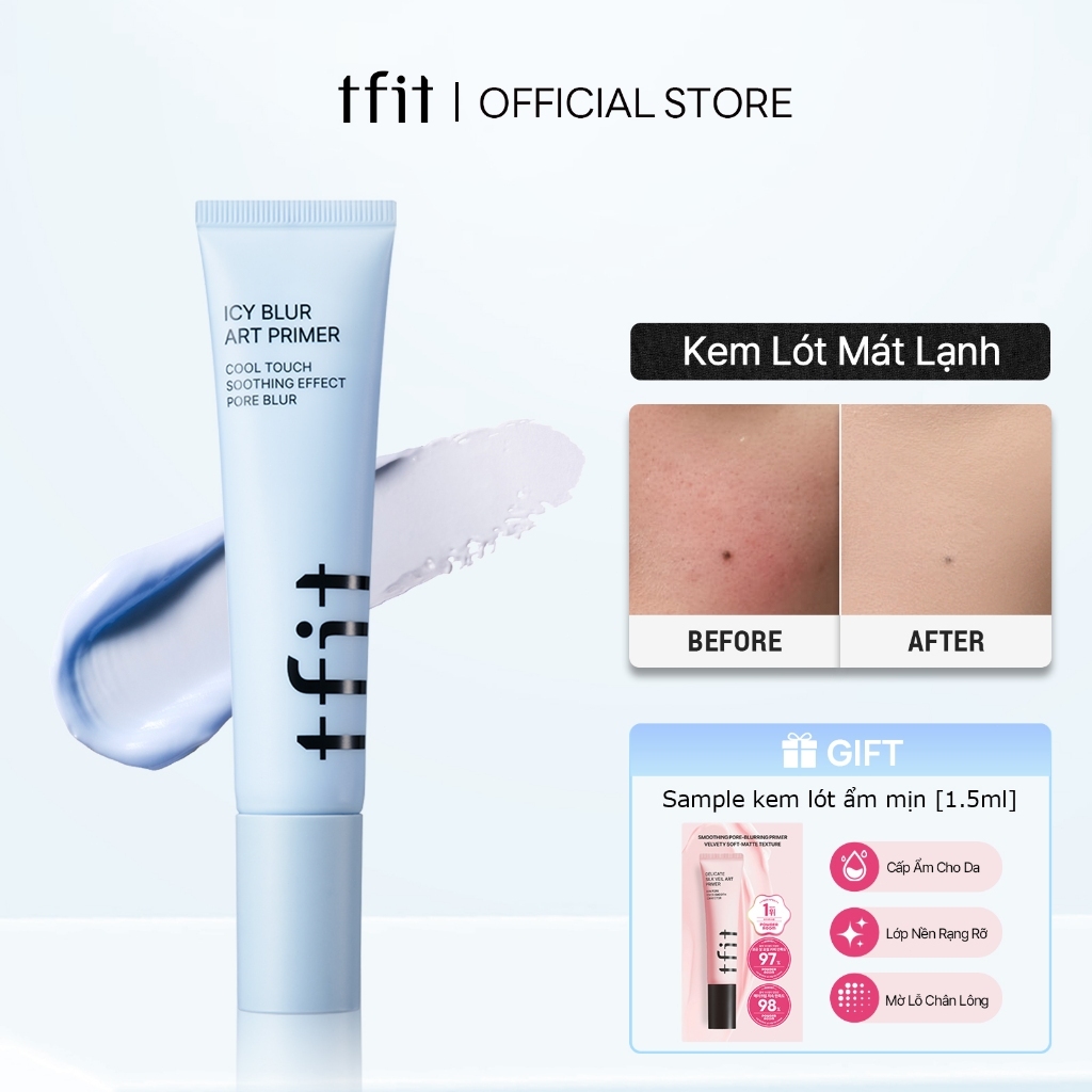 [TFIT Official] Mát Lạnh Làm Mờ Lỗ Chân Lông Kem Lót Dưỡng Ẩm Icy Blur Art Primer 30ml
