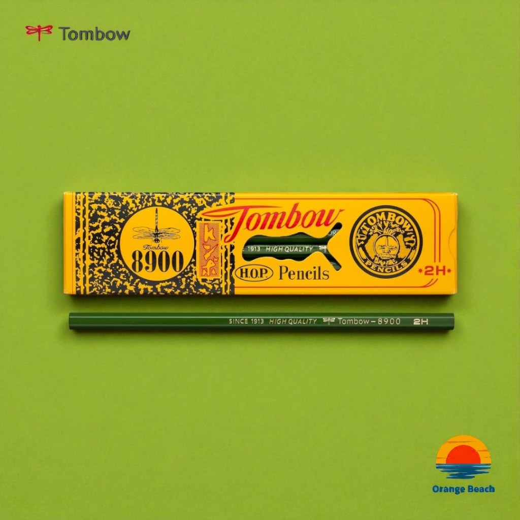 TOMBOW 8900 But Chi Graphite/Luc Giac Cedar/6 Do Cung 2H Den 2B/Hoc Tap Van Phong/Hop 12 Cay