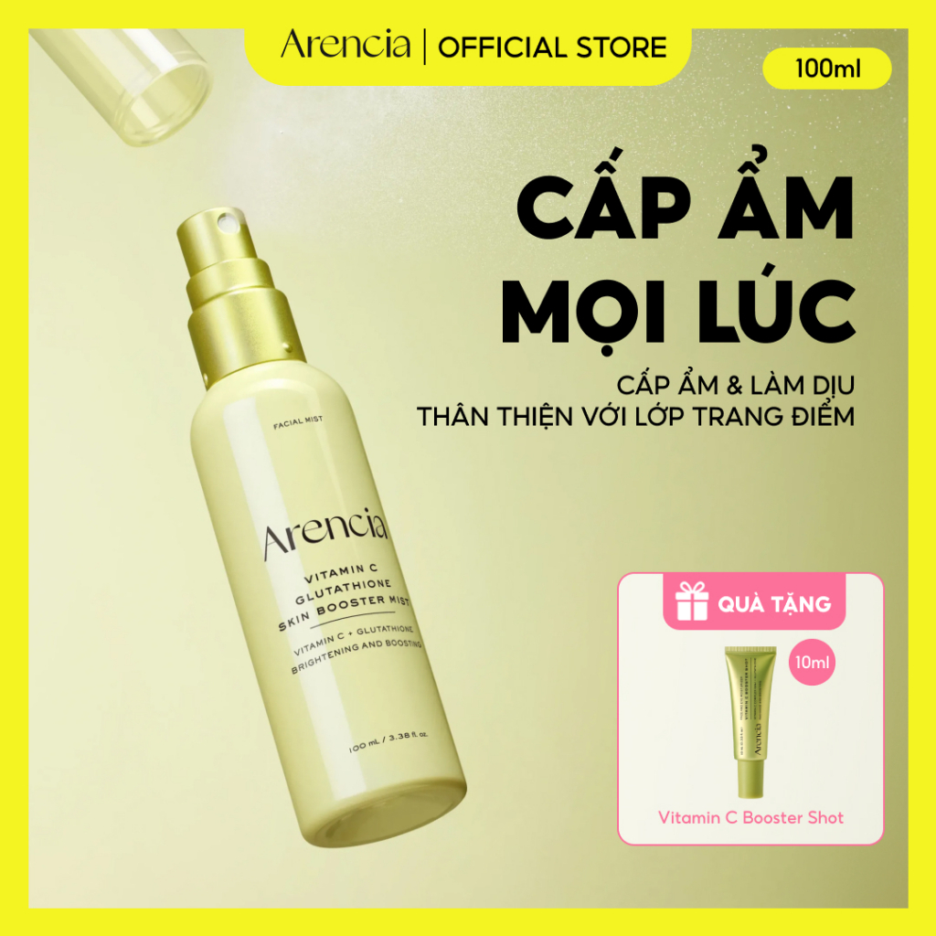 [Arencia] Vitamin C Glutathione Booster Shot Mist sáng da 100ml
