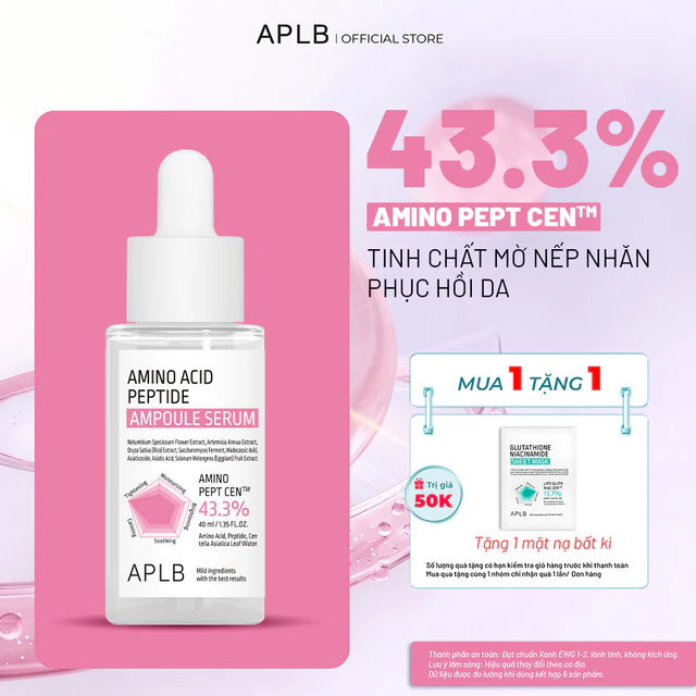 Serum Peptide giảm nếp nhăn 40ml APLB AMINO ACID PEPTIDE AMPOULE SERUM, chống lão hoá chuyên sâu