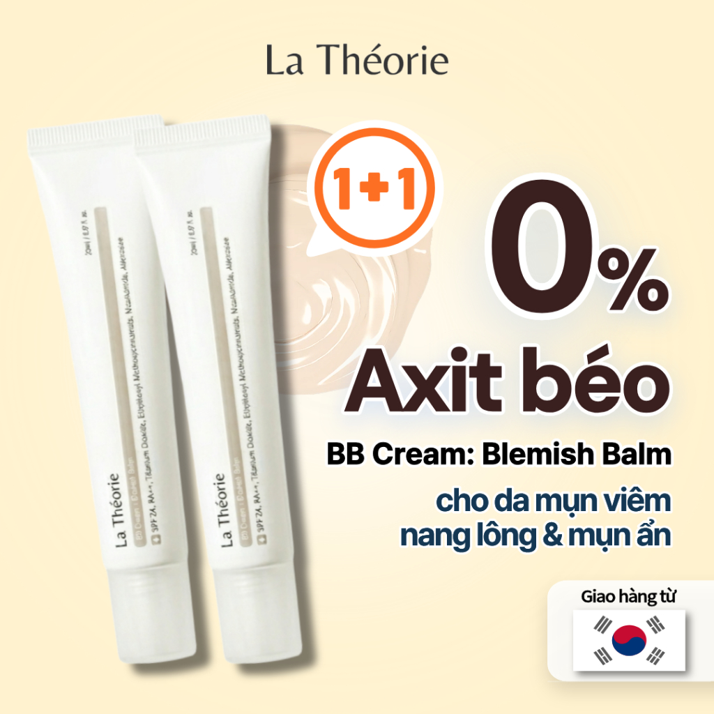 Kem BB La Théorie Blemish Balm SPF25+/PA++ 20ml × 2 | Che Phủ Tự Nhiên