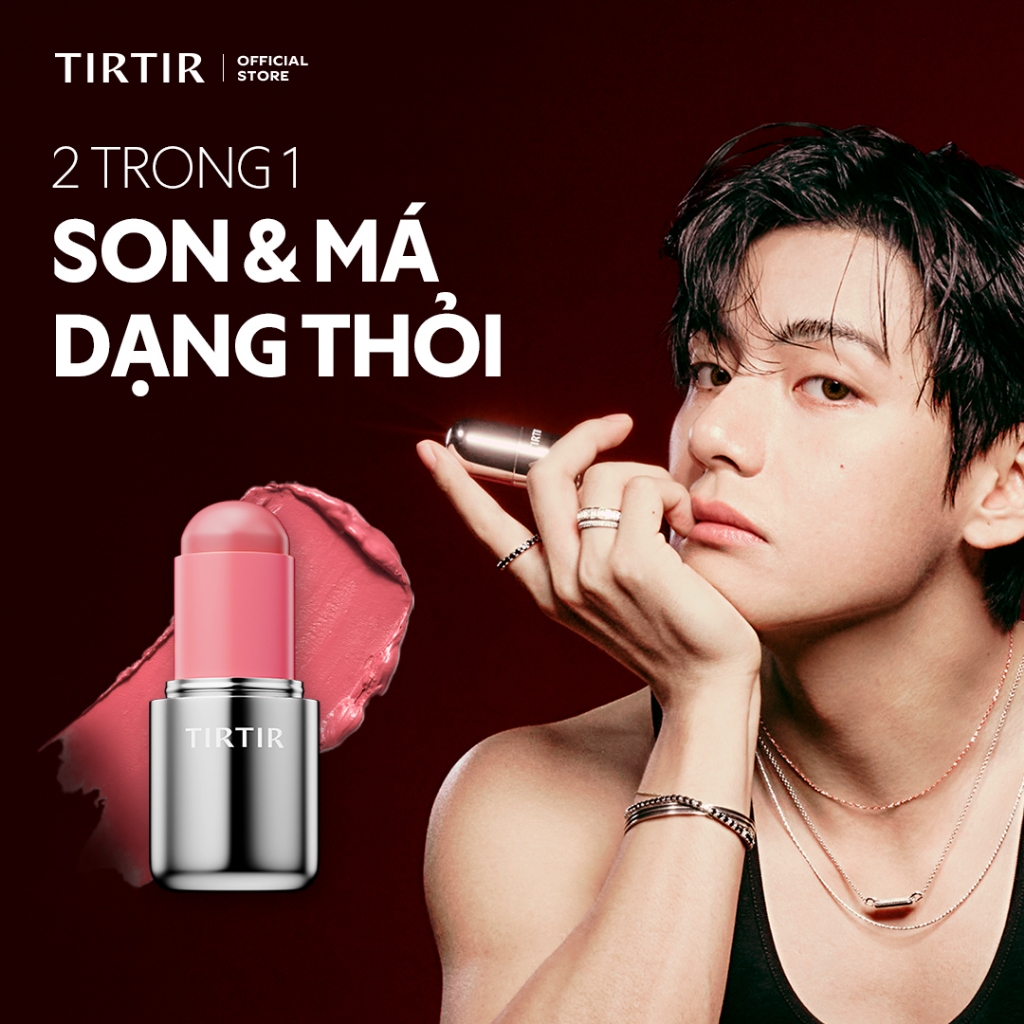[TIRTIR] 2 trong 1 Má Hồng & Son môi dạng thỏi Mood Glider Lip & Blush Stick 3.8g / 6 Màu