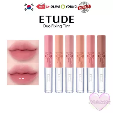 MỚI [HÀN QUỐC] ETUDE Duo Fixing Tint (6 Màu) | Son Tint Gloss | Vận chuyển từ Hàn Quốc