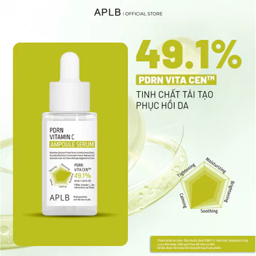 Serum PDRN Cấp ẩm, Phục hồi da 40ml APLB PDRN Vitamin C Ampoule Serum Dưỡng ẩm, phục hồi cho da treatment