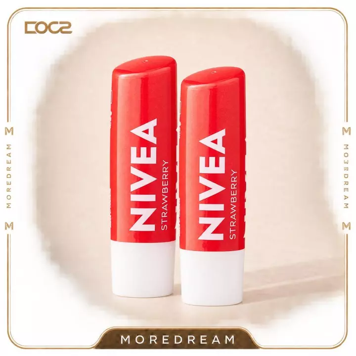 Son dưỡng môi NIVEA Lip Care Strawberry Shine, 4.8g, 2 gói