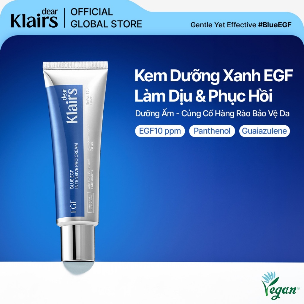 [Dear Klairs] Kem Dưỡng Ẩm Phục Hồi Xanh EGF - Cấp Ẩm, Phục Hồi Chuyên Sâu