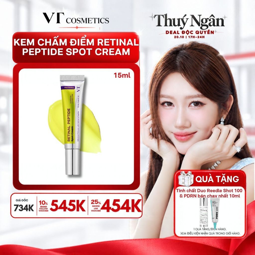 [LIVE x VT] Kem Chấm Mụn Retinal Peptide 15ml