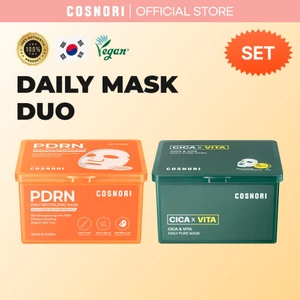 COSNORI DAILY MASK DUO (Mặt nạ phục hồi hàng ngày PDRN + Mặt nạ nguyên chất hàng ngày CICA và VITA)