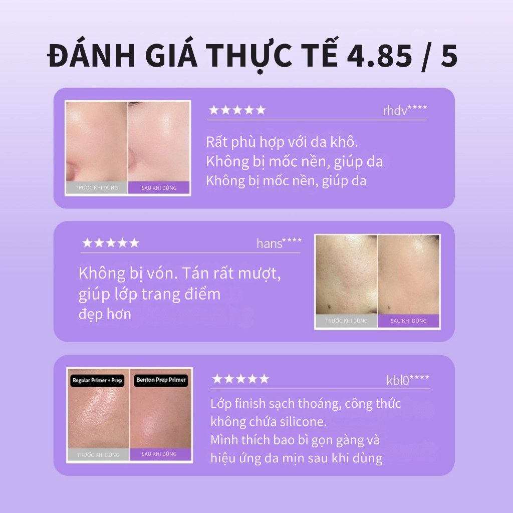 [Benton Official] Kem Lót Trang Điểm Guava Hydrating Make Up Base – Cấp ẩm, giúp lớp nền bám tốt và lâu trôi, hỗ trợ làm mờ lỗ chân lông, kiểm soát dầu, tạo hiệu ứng lì mịn và căng bóng, không chứa silicone