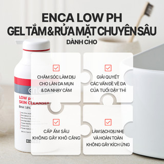 Gel Tắm Sữa Rửa Mặt Cho Da Dầu Mụn BHA 1.8% Làm Sạch Sâu Giảm Mụn Toàn Thân Kiềm Dầu 300ml COSUZZLE ENCA