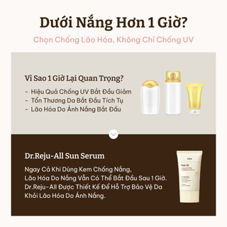 [Dr.Reju-All Official] PD4 Serum Chống Nắng PDRN Dịu Da 50ml | Da nhạy cảm, Bảo vệ sâu, Hàng rào da An toàn cho rạn san hô, Dùng được cho cả gia đình, Da liễu Madecassoside, Beta-Sitosterol, Guaiazulene