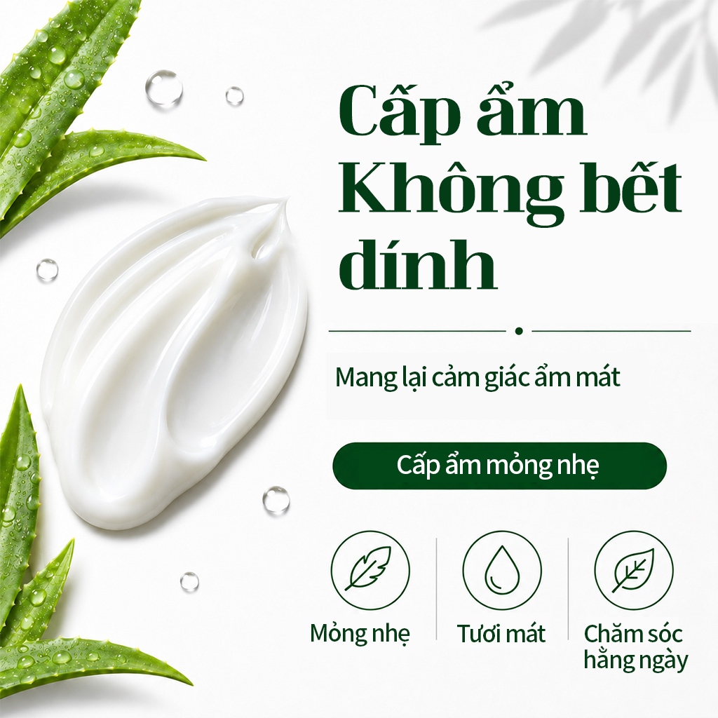 [Benton Official] Kem Dưỡng Ẩm Lô Hội Benton Aloe Hyaluron – Dưỡng ẩm sâu, làm dịu da, dạng gel, pH axit nhẹ, hỗ trợ hàng rào bảo vệ da, phù hợp da khô & da dầu