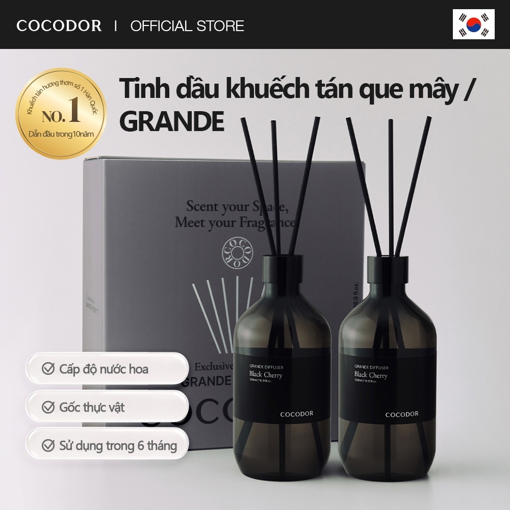 Bộ khuếch tán sậy cao cấp COCODOR / 500ml / 1 gói / 2 gói