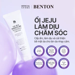 Kem Dưỡng Guava Moisture Soothing Cream – Làm dịu da, kết cấu mỏng nhẹ, cấp ẩm, hỗ trợ phục hồi hàng rào bảo vệ da, phù hợp da nhạy cảm và da dễ ửng đỏ, công thức thuần chay dịu nhẹ
