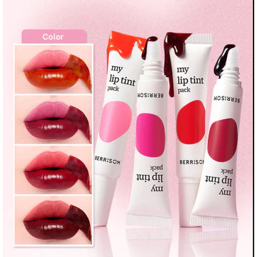 [BERRISOM] My Lip Tint Pack 15g Peel Off Lip Tint Long Lasting Stain Chống Thấm Nước Lip Tattoo 4 Màu
