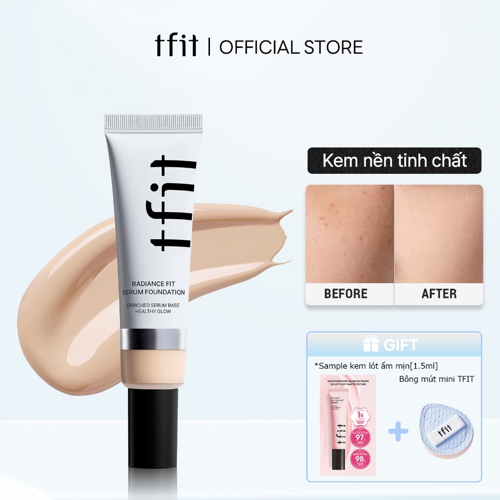 [TFIT Official] Kem nền tinh chất mỏng nhẹ, che phủ tự nhiên Radiance Fit Serum Foundation 30ml