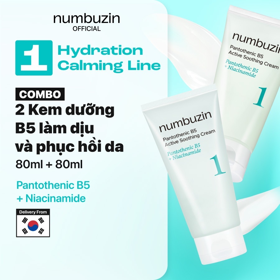 [Numbuzin Official] (SET ĐÔI) numbuzin No.1 Kem dưỡng làm dịu da B5 80ml + 80ml