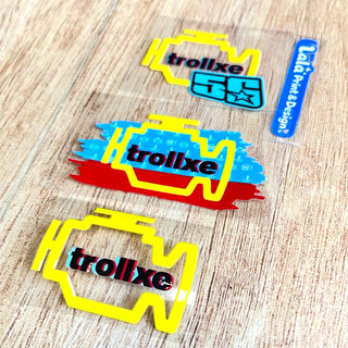 Tem UV DTF chữ nổi Trollxe Dán trang trí Xe Máy, trang trí xe hơi, Dán Nón bảo hiểm Chống Nước, bền màu