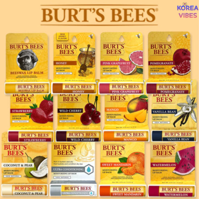 Kem dưỡng môi BURT 'S BEES 4.25g Hương vị tự nhiên Dưỡng ẩm Nuôi dưỡng