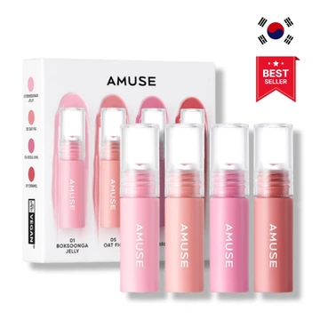 [AMUSE] Bộ Gel Mini Fit Tint 1.3g x 4ea | Son Tint Hàn Quốc | Hoàn thiện bóng | Bộ quà tặng phiên bản giới hạn | K-Beauty