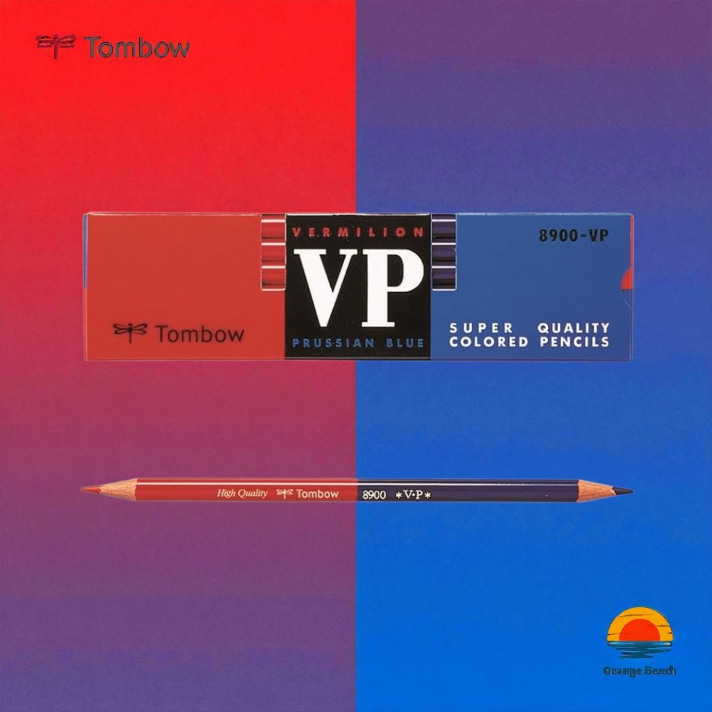 TOMBOW 8900VP But Chi Do Xanh/Than Luc Giac Cedar/Ky Hieu Va Chinh Sua/3 Mau Sac/Hop 12 Cay