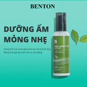 Sữa Dưỡng Benton Deep Green Tea – Cấp ẩm, làm dịu, hỗ trợ kiểm soát dầu thừa, dùng được cho da nhạy cảm