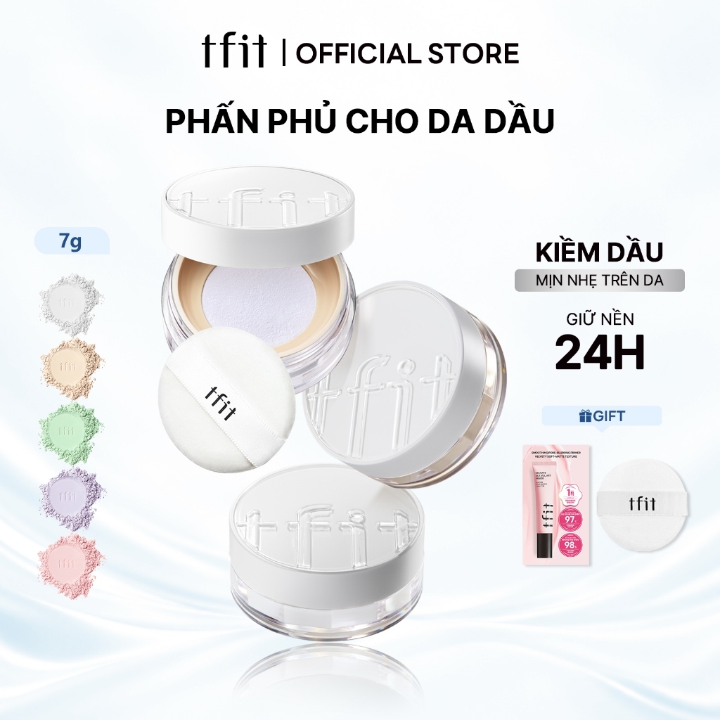 [TFIT Official] Phấn Phủ Cho Da Dầu Kiềm Dầu 24h Chống Nước Translucent Set Finishing Powder 7g