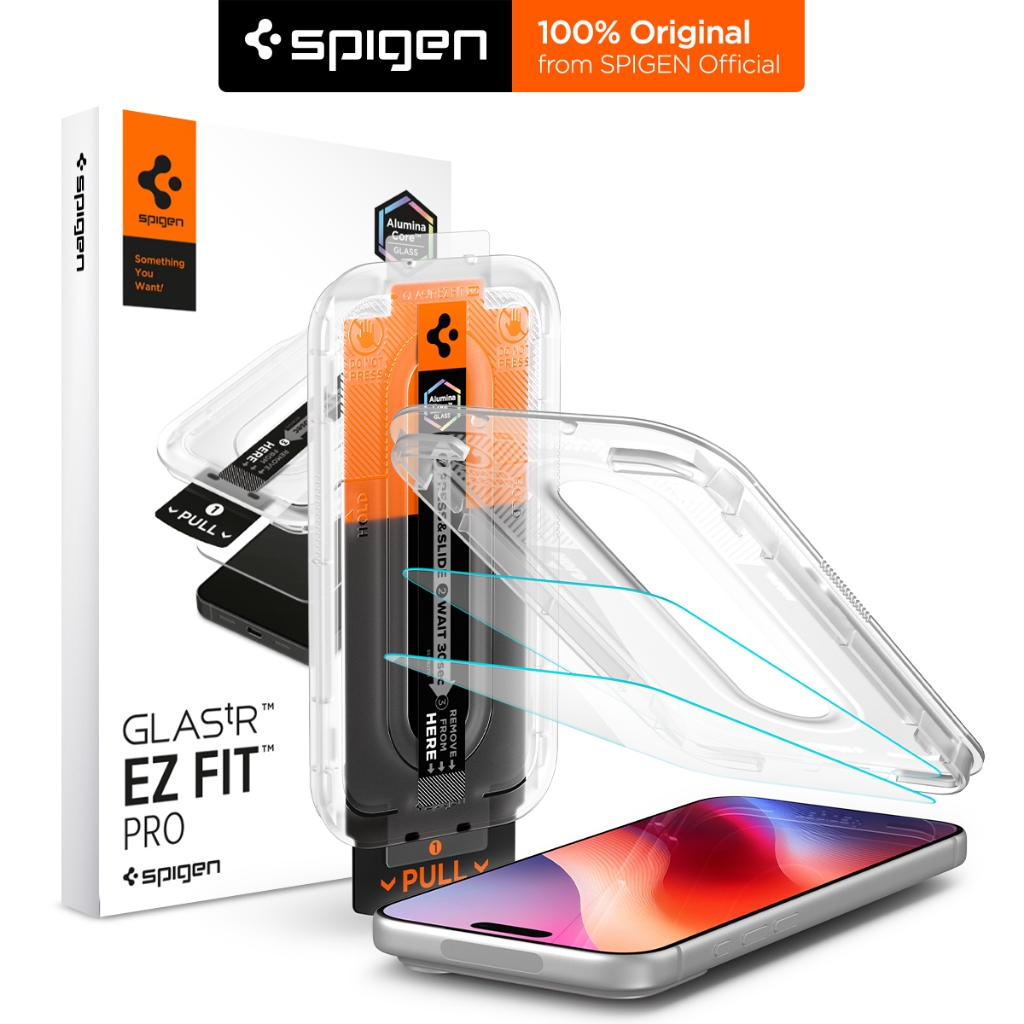 Set 2 Kính Cường Lực iPhone 18 17 Pro Max 18 17 Pro Air 17 16 Series Glas.tR EZ Fit Pro Spigen - Lắp Đặt Dễ Dàng, Tiện Lợi