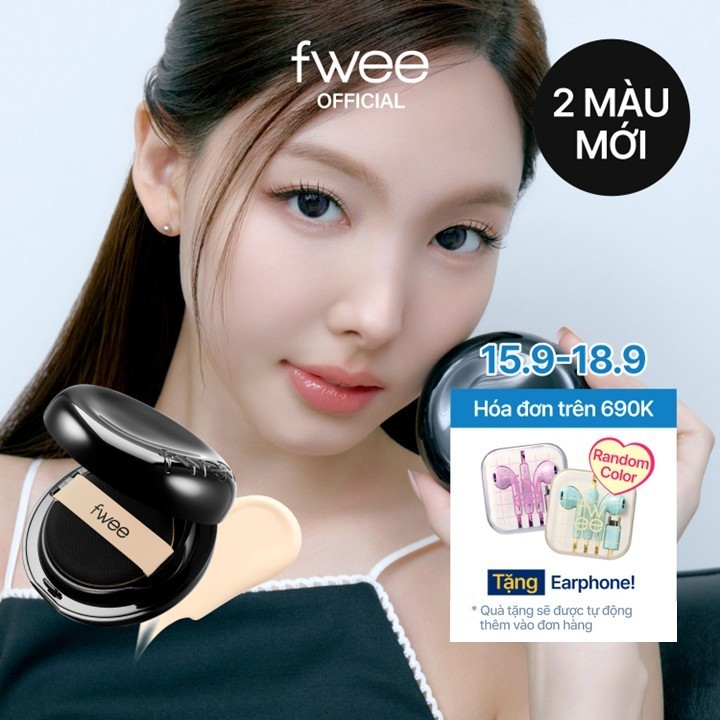 [fwee] All-Day Cover Black Cushion (7 Colors) / 13g