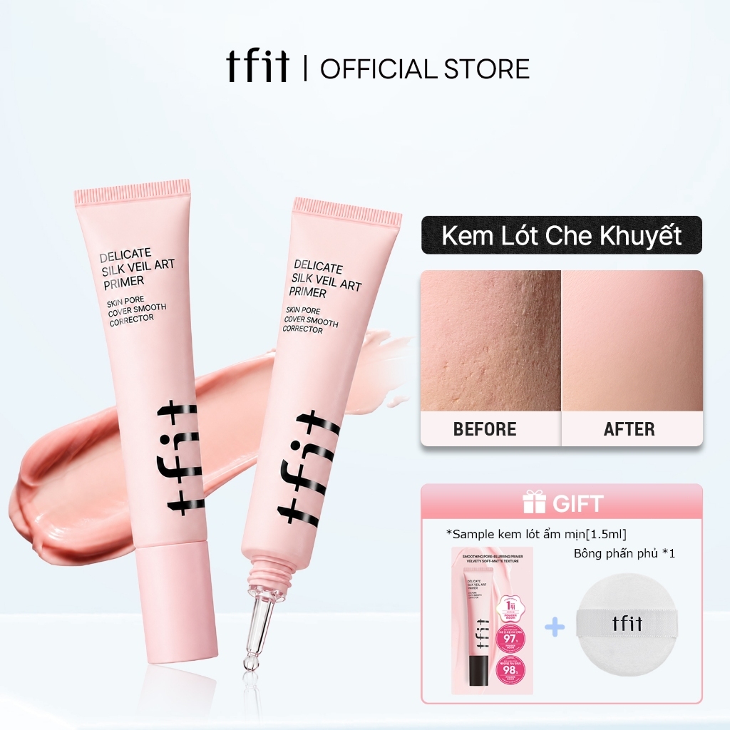[TFIT Official] Kem Lót Dưỡng Ẩm Che Phủ Lỗ Chân Lông Delicate Silk Veil Art Primer 30ml