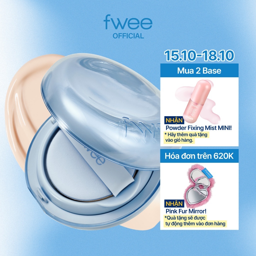 [fwee] Glass Cushion Foundation — 5 Màu (13g)