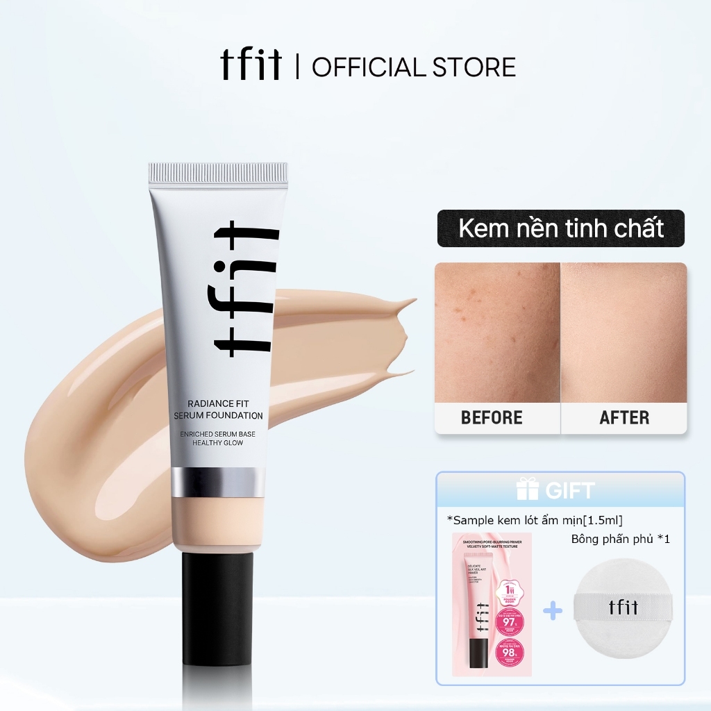 [TFIT Official] Kem nền tinh chất mỏng nhẹ, che phủ tự nhiên Radiance Fit Serum Foundation 30ml