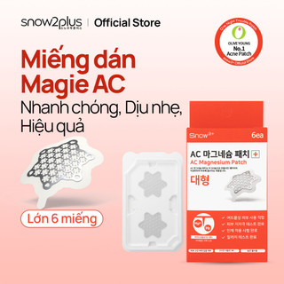 [Snow2plus CHÍNH THỨC] Miếng dán AC Magiê (Lớn, 6 miếng vá) / Loại bỏ mụn nhanh chóng / Da phục hồi 8 giờ / Miếng dán kim / Miếng dán lúm đồng tiền