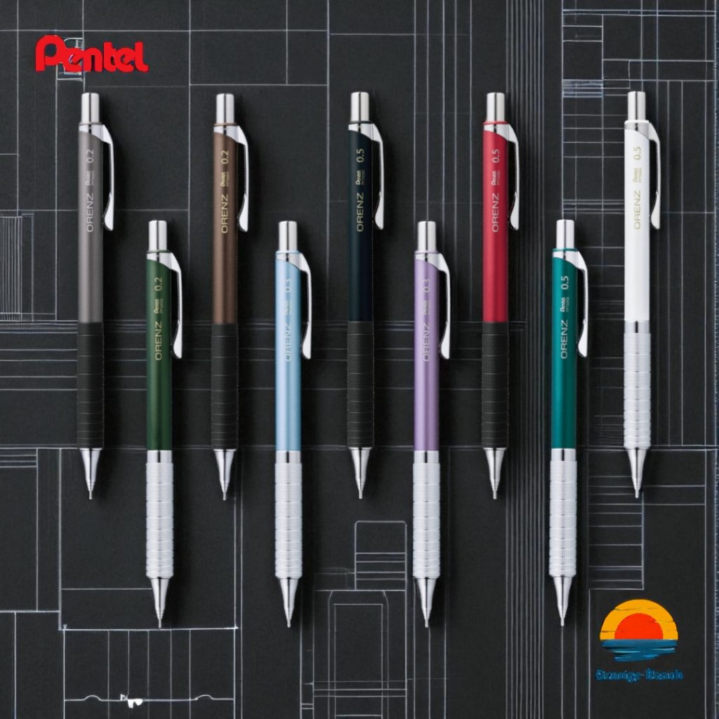 Pentel Orenz Metal Grip/0.2/0.3/0.5mm 11 Mau/He Thong Chong Gay Chi/Than Kim Loai/Nhat Ban