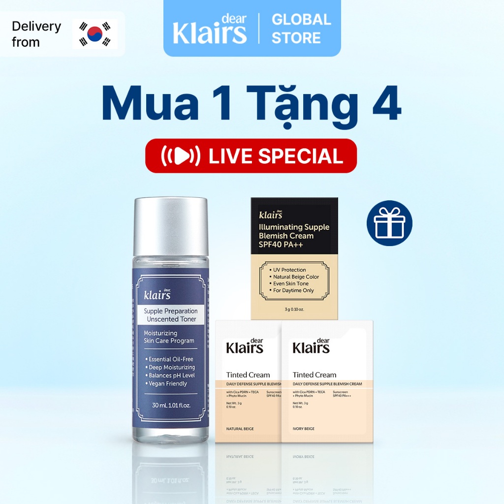 Toner Quốc Dân 30ml + bb 3 loại