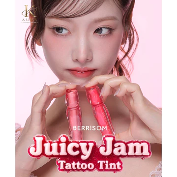 [DAISO x BERRISOM] Juicy Jam Tattoo Tint 3ml | Son Tint lâu trôi Hàn Quốc | Tint nước bóng | K-Beauty | K _ Aura