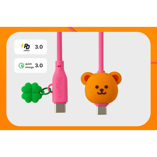 [WIGGLE WIGGLE] Cáp sạc nhanh C sang C / Dòng sạc tường cổng kép